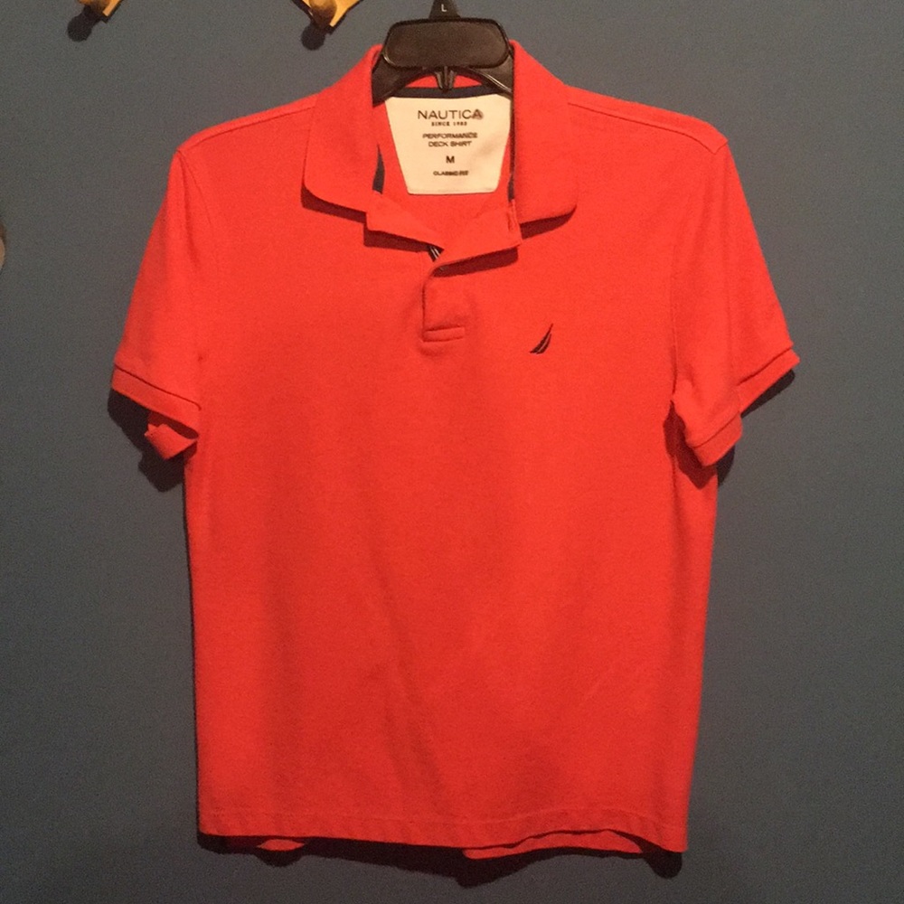 Men’s medium Salmon Nautica polo.